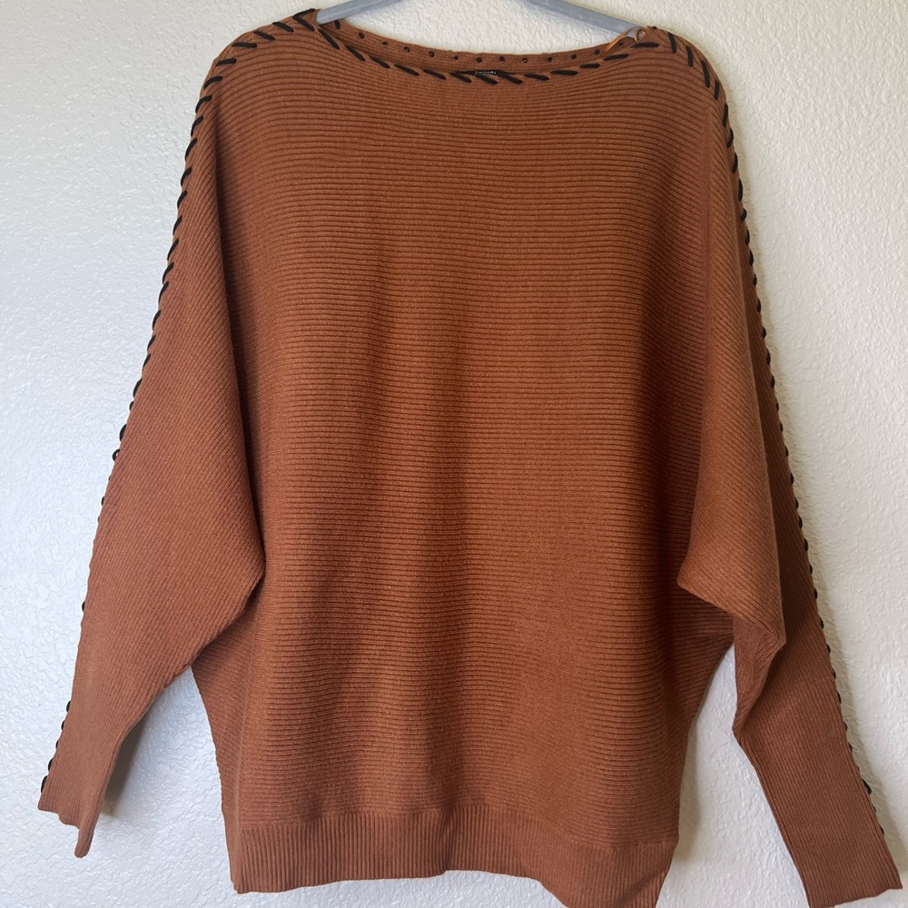 Tahari Pullover Sweater with Dolman Sleeves SZ XL